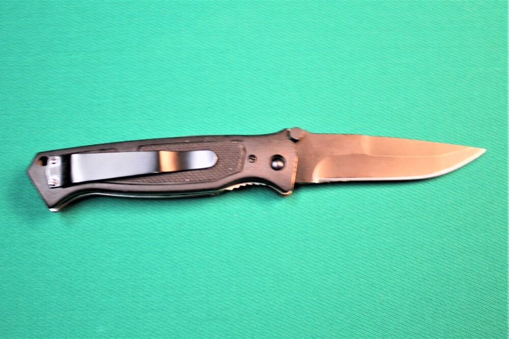 Hidden Button Double Action Automatic Switchblade Knife
