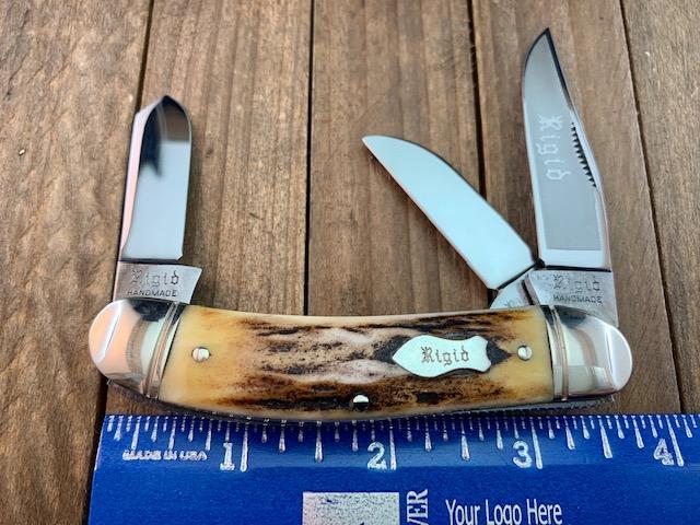 Rigid (Bulldog) Solingen Germany Made Sowbelly Stockman Stag