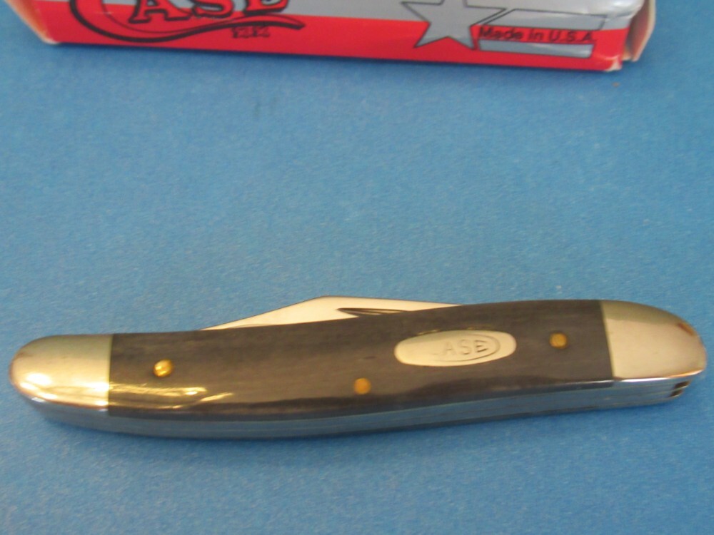 Case XX 1995 Smooth Green Bone Pen with Scissors Pattern # 62087 SS