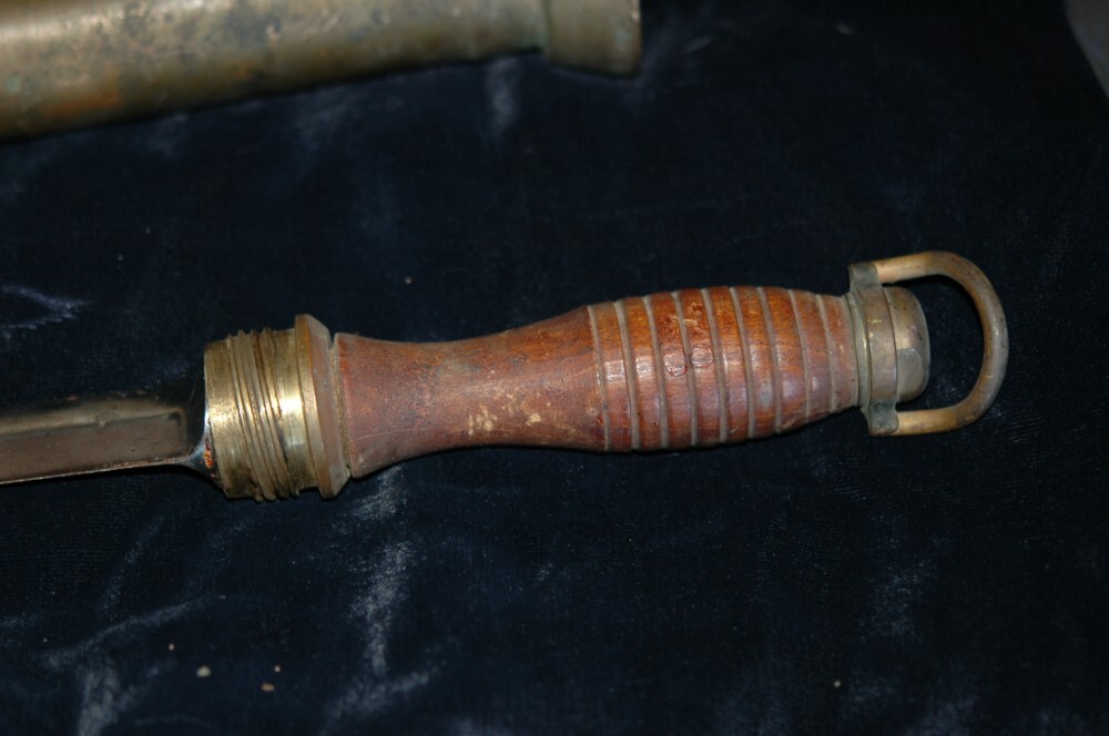 Vintage WW2 Navy Military Divers Knife with Brass Sheath Vince