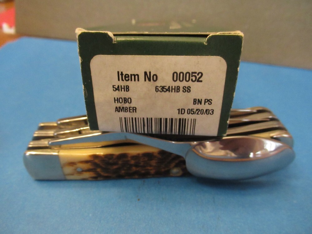 Case XX 2003 Amber Bone HOBO Pattern # 6354HB SS