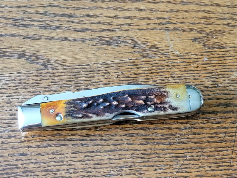 1971 CASE XX USA 5111 1/2 Stag CHEETAH Swing Guard Lockback