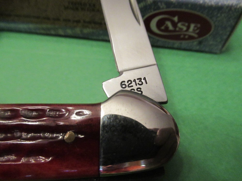 SS Case XX 1996 Red Bone Pocket Worn Canoe Pattern # 62131 SS
