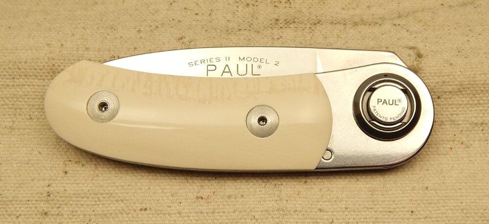 Gerber Paul Series II, Model 2, Axial Lock Knife with Mastodon Scales