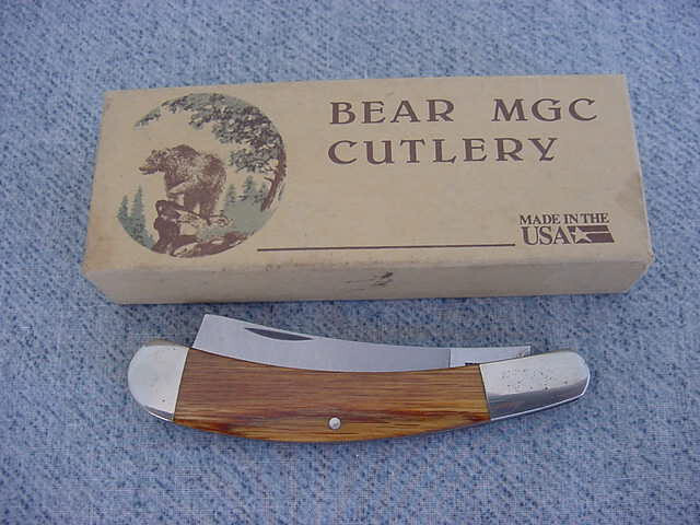 Vintage BEAR MGC CUTLERY U.S.A. Razor Folding Pocket Knife MIB