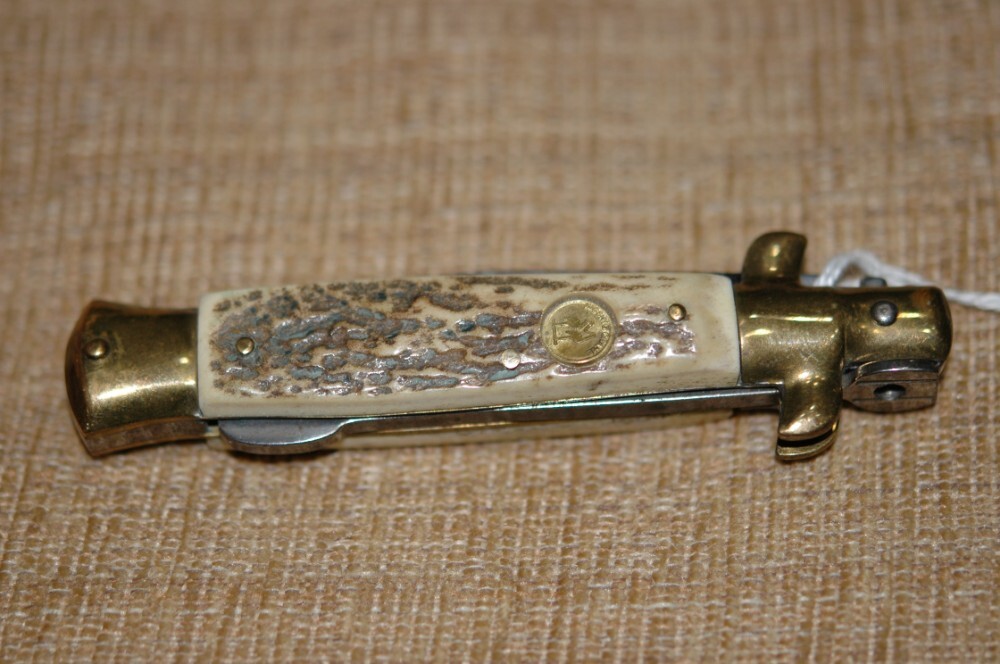 KIssing Crane Stag German KC46 Stiletto Folding Knife