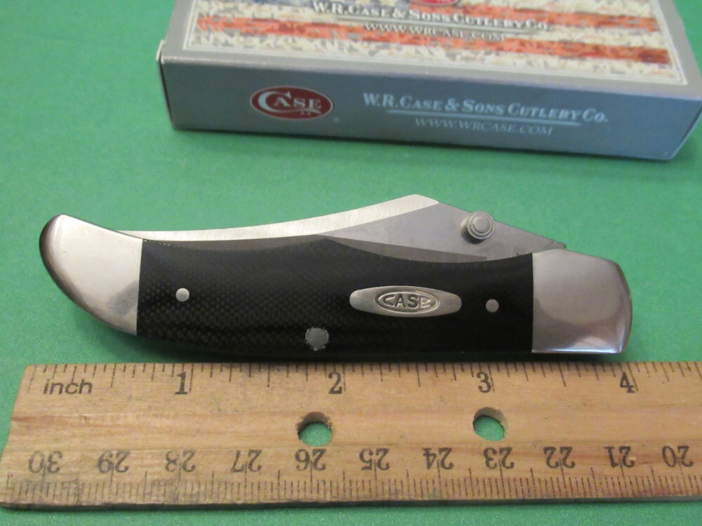 Case XX 2017 Black Micarta Mid Folding Hunter Pattern # 101265LC SS