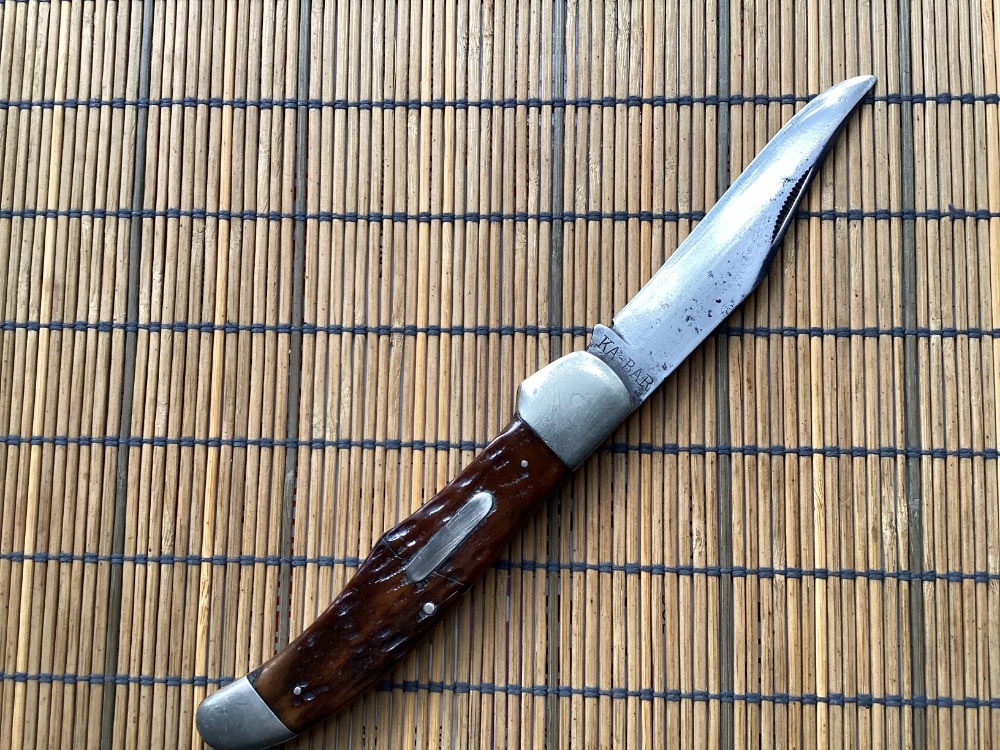 VINTAGE KA-BAR UNION CUT CO OLEAN NY FOLDING HUNTER