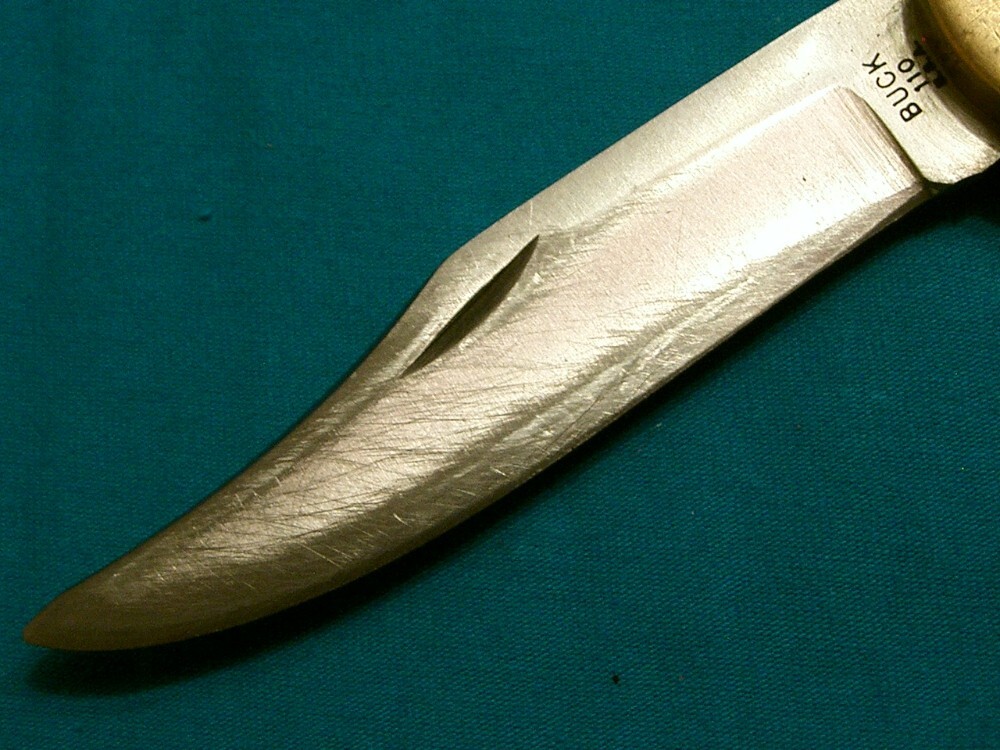 VINTAGE BUCK 110 USA 1970'S LOCKBACK FOLDING HUNTER HUNTING SKINNING POCKET  KNIFE KNIVES OLD