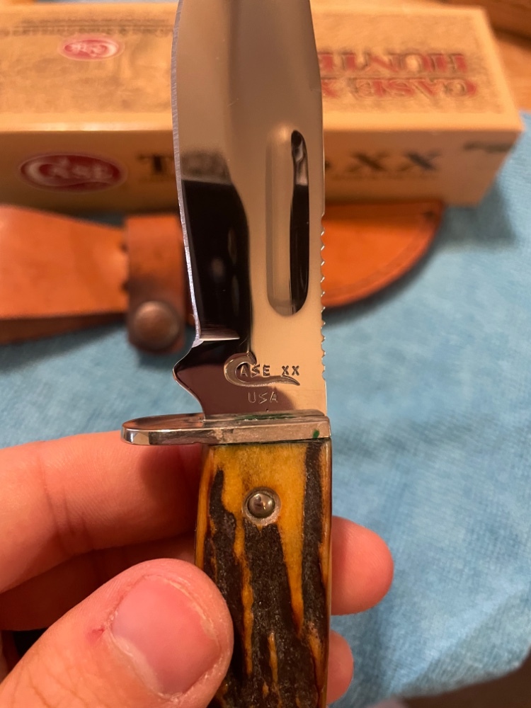 Case XX 5783 1/2 Slab Side Hunter Fixed Blade Sheath Knife.