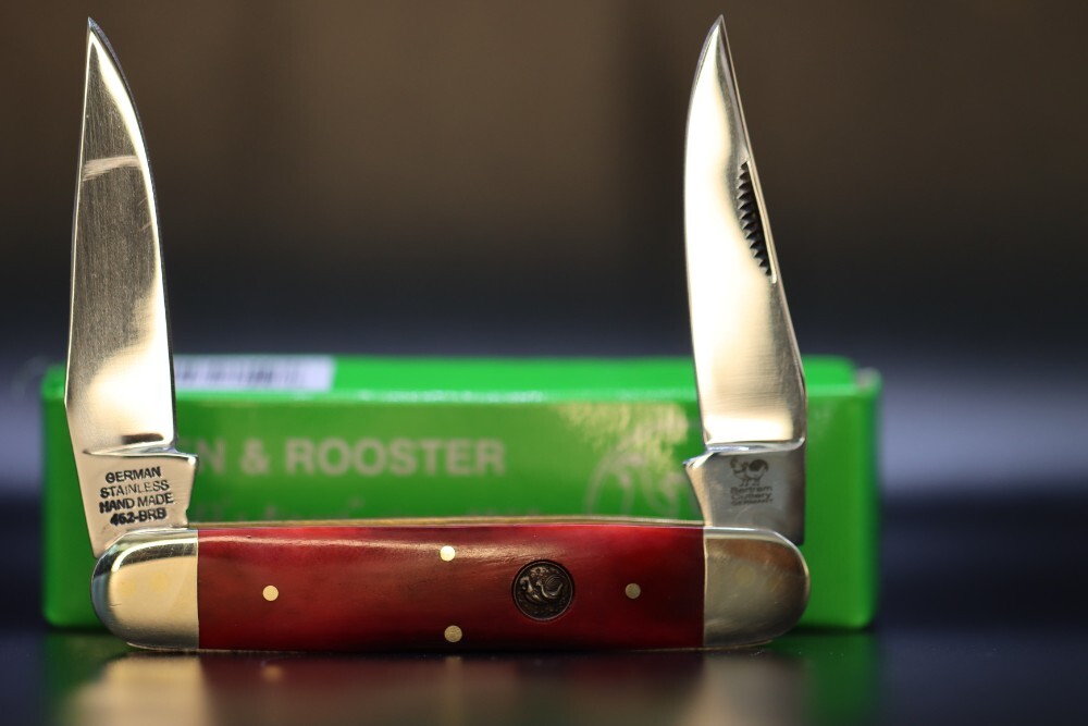 Hen & Rooster™ Brown Bone Muskrat Stainless Pocket Knife