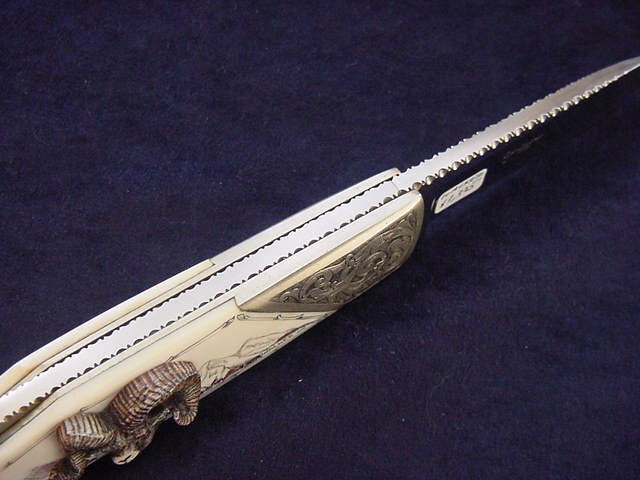 RARE GEORGE A. WALKER, Alpine, Wyoming, Ivory, Scrimmed, Engraved ...