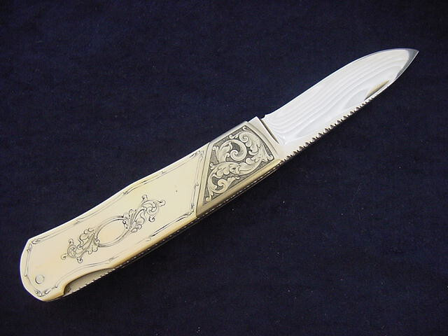 RARE GEORGE A. WALKER, Alpine, Wyoming, Ivory, Scrimmed, Engraved ...
