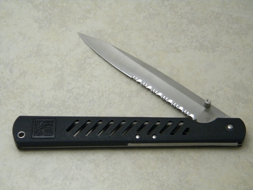 AL MAR Seki Japan 2005 Jumbo Model V Quicksilver Partial Serrated