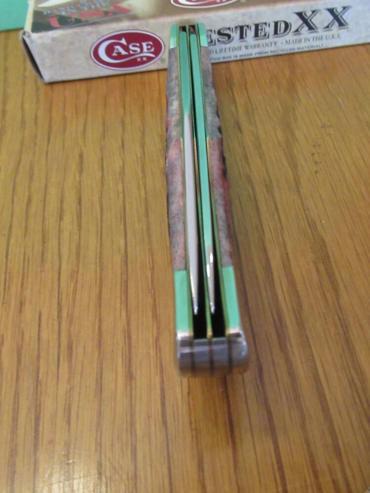 Case XX 2001 Cranberry Bone Silver Script Folding Hunter Pattern