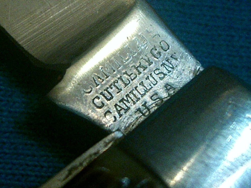 VINTAGE 4 LINE CAMILLUS CUTLERY CO BONE EZ EASY OPEN JACK