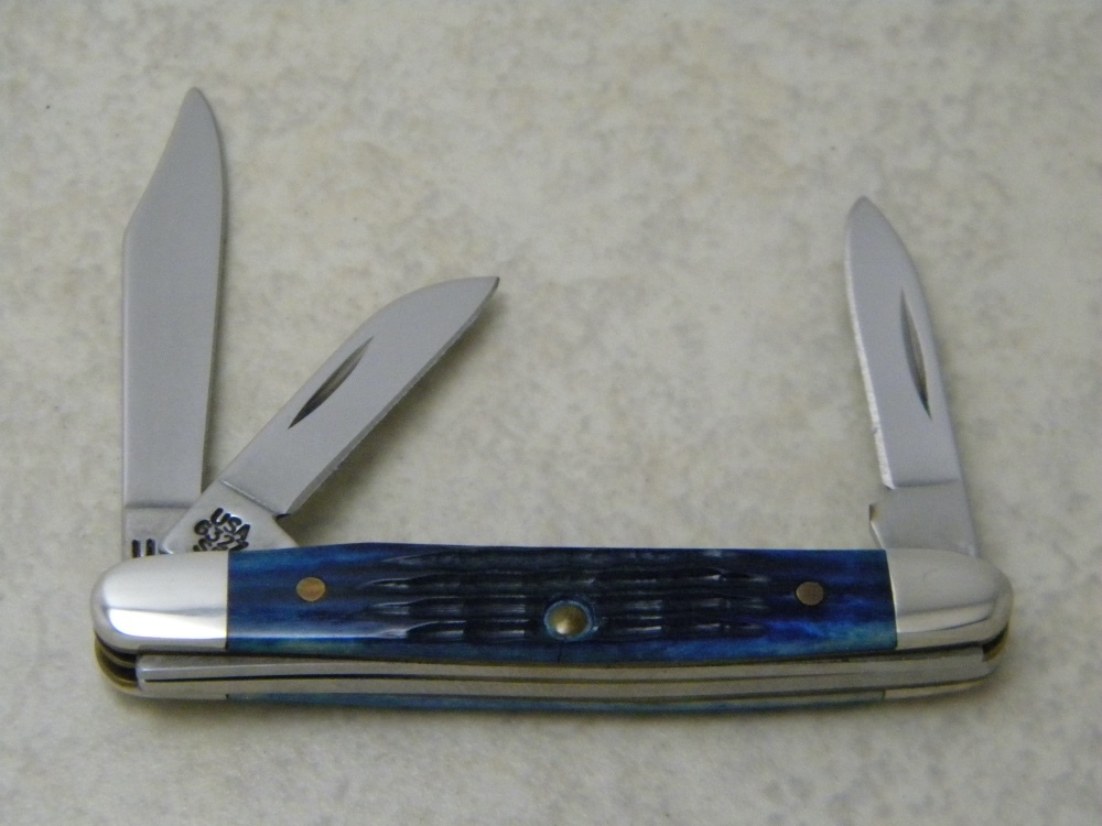 Case XX USA 2000 Blue Bone 6327 SS Tiny Stockman Knife