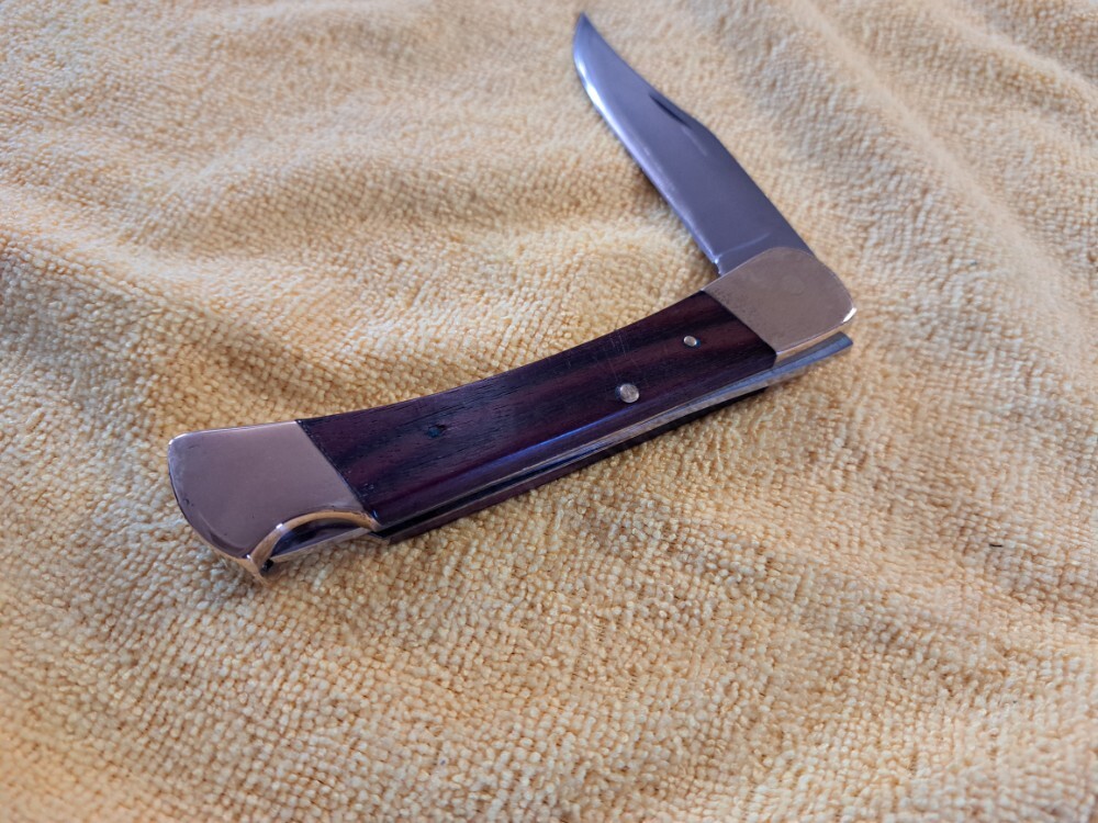 RARE Vintage Buck 110 Knife, 2 pin, 2 line, RIGHT HAND TANG RARE Vintage Buck 110 Knife, 2 pin, 2 line, RIGHT HAND TANG
