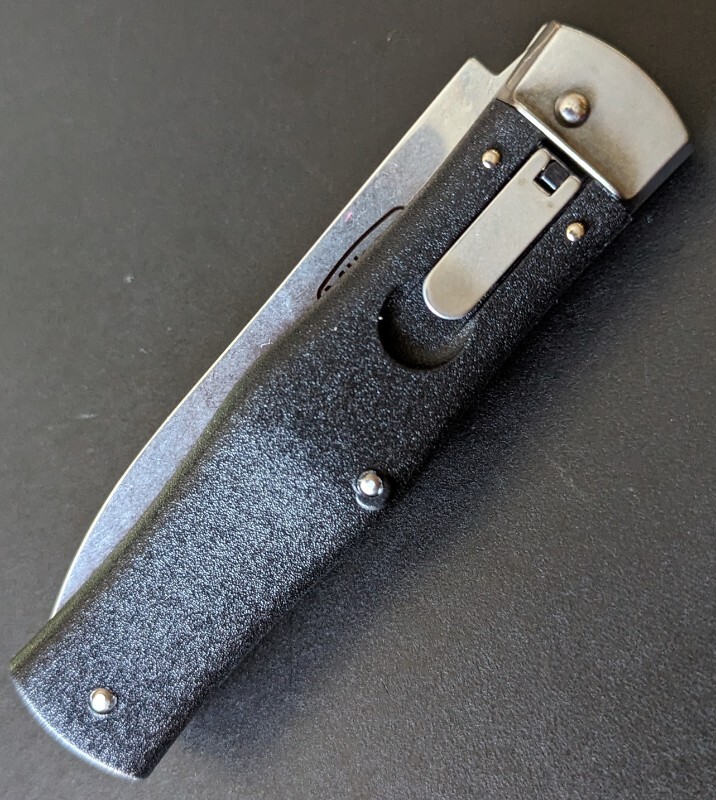 MIkov 241 Predator Lever Lock Automatic Knife ABS BLACK W/POCKET