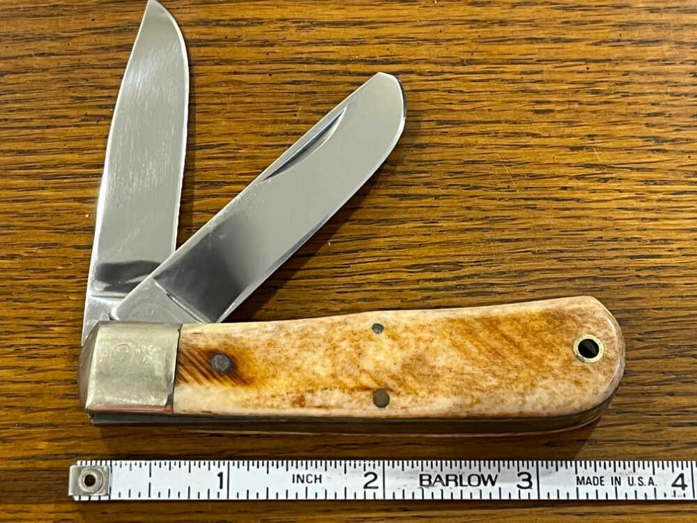 Parker Cut. Co. 1980's 2-Blade Bullet Trapper w/Smooth Bone