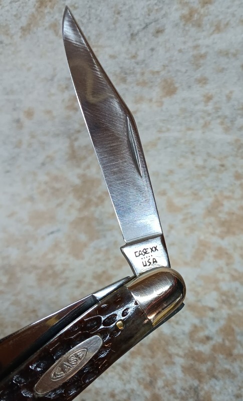 Case XX 6347 HP Stockman Knife 1985 Brown And Green Jigged Bone