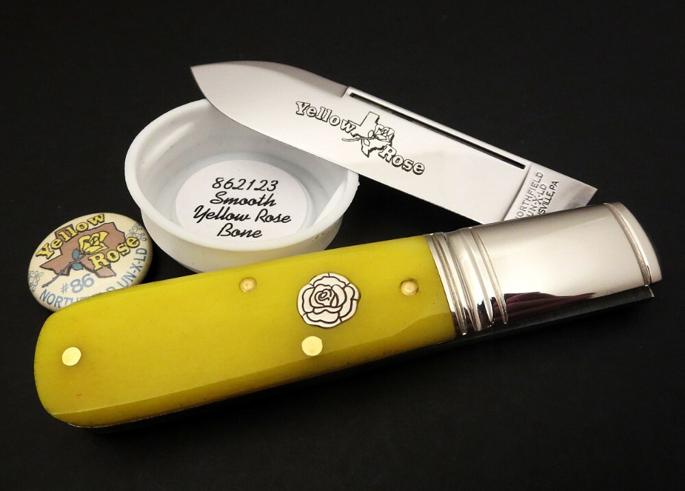 トップス NICENESS BARLOW Nice Barlow Two Blade Pocket Knife Yellow Handle - NEW - 23
