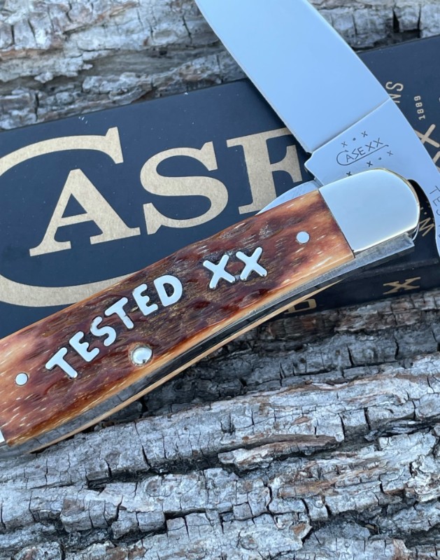 CASE XX *** 2003 MIDNIGHT BONE TESTED XX DROP POINT RUSSLOCK