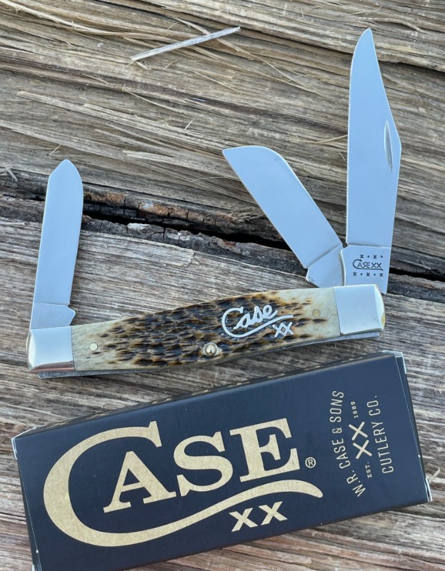 CASE XX *** 2001 PETRO GREEN SILVER SCRIPT JIG BONE 75 STOCKMAN