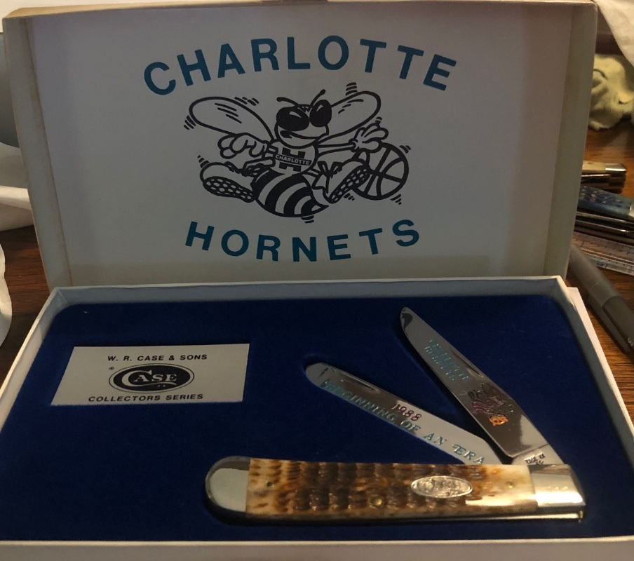 New in Box 1988 Case Charlotte Hornets Trapper