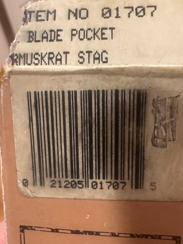 1996 Case XX Muskrat w/deep Red Stag Handles & Original Box. Mint