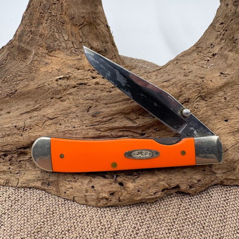 CASE XX SYNTHETIC ORANGE TRAPPERLOCK 4154L SS LINERLOCK THUMB STUD