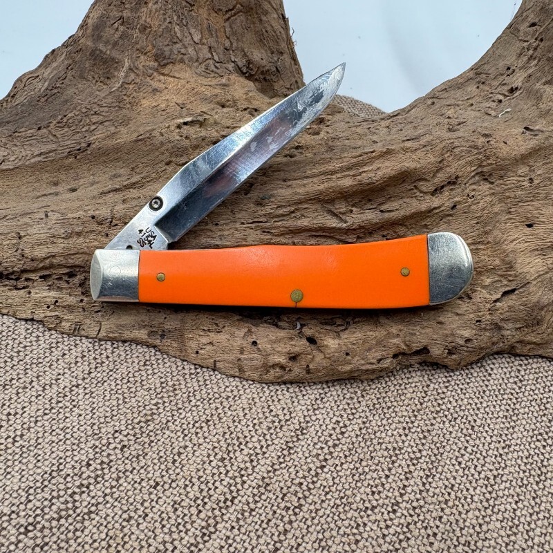 CASE XX SYNTHETIC ORANGE TRAPPERLOCK 4154L SS LINERLOCK THUMB STUD