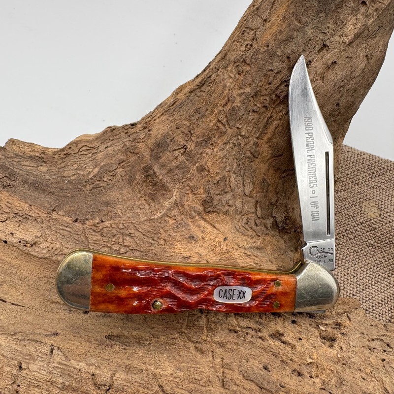 CASE XX USA 1998 BONE COPPERLOCK PEARL PREMIERS 1 OF 100 KNIFE
