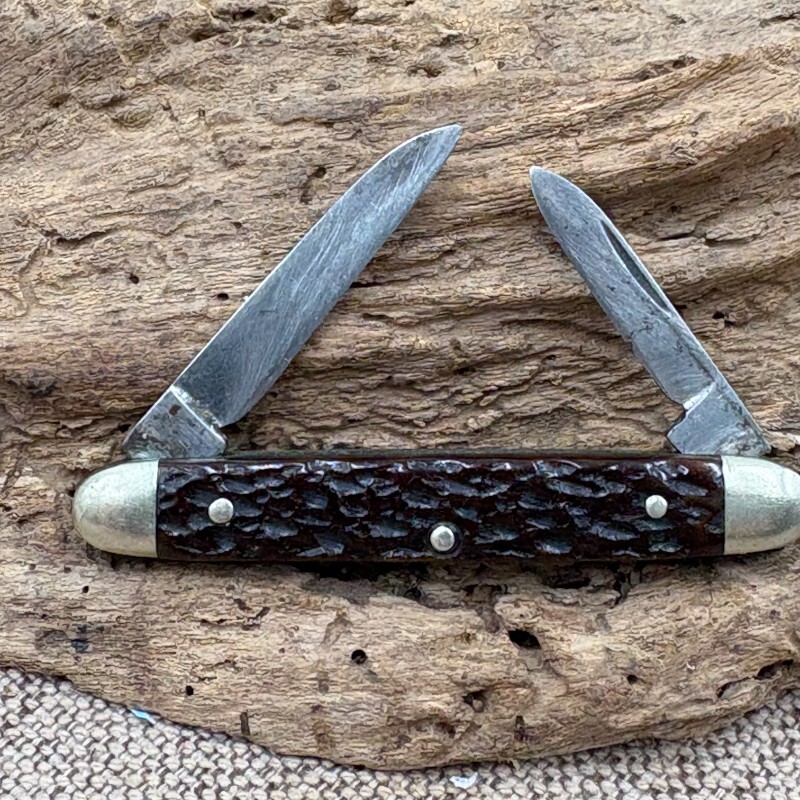 BOKER SOLINGEN GERMANY TREE BRAND 2 BLADE EQUAL END BONE