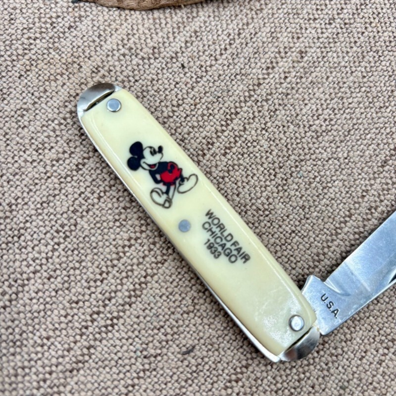 VINTAGE NOVELTY KNIFE CO USA JACK 1933 CHICAGO WORLD FAIR MICKEY