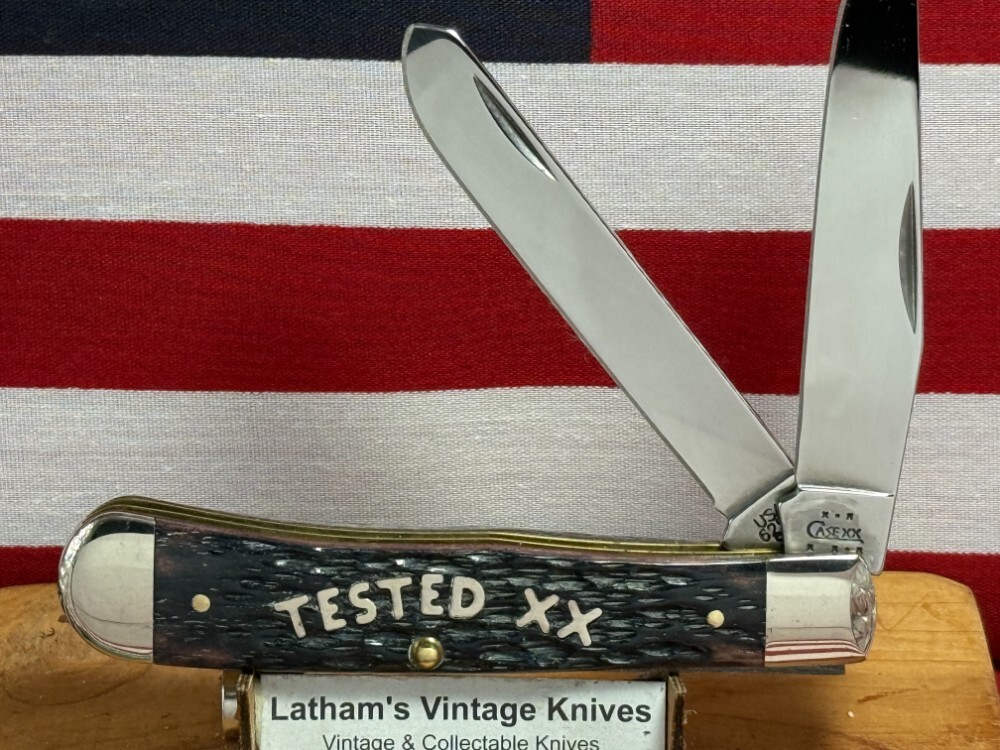 CASE XX USA 2003 TRAPPER 6254 SS MIDNIGHT PURPLE BONE HANDLES