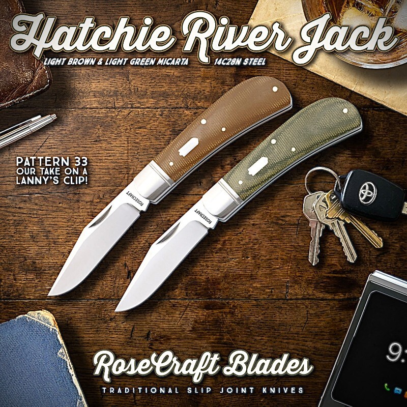 RoseCraft Blades Lanny's Clip Hatchie River Jack RCT033-LGM Light