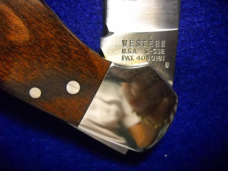 Vintage Western USA S532 Folding Hunter Lockback Knife Cocobolo Cougar