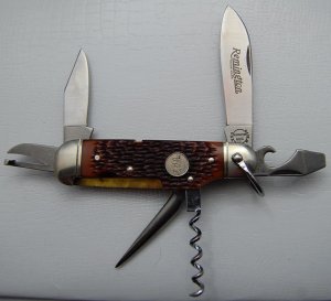 Remington Unofficial Scout With Brown Jigged Delrin Covers 3 5/8