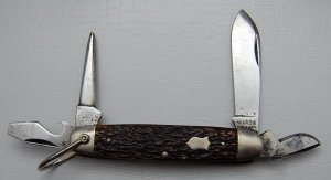 Wards Unofficial Scout With Brown Bone Covers 3 5/8