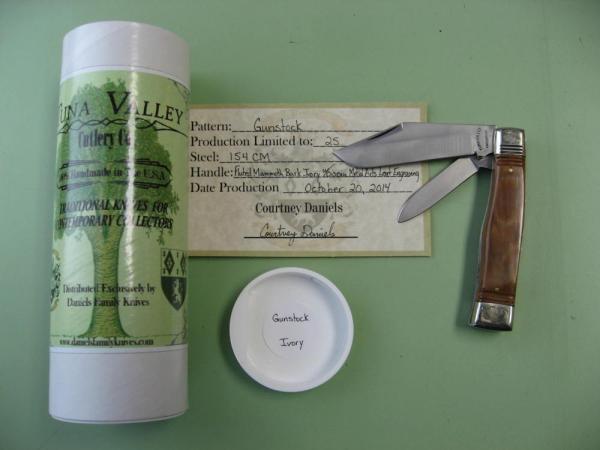 TUNA VALLEY MAMMOTH IVORY GUNSTOCK JACK #1
