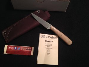L.T. Wright Handcrafted Knives - Coyote - Snakeskin Micarta  