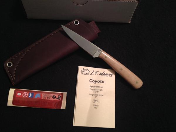 L.T. Wright Handcrafted Knives - Coyote - Snakeskin Micarta  