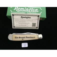 Remington Cutlery USA - Second Amendment Trapper - Smooth White Bone Remington Cutlery USA - Second Amendment Trapper - Smooth White Bone