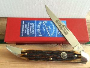 Queen Cutlery -  #20 Large Texas Toothpick - Stag Bone Handles