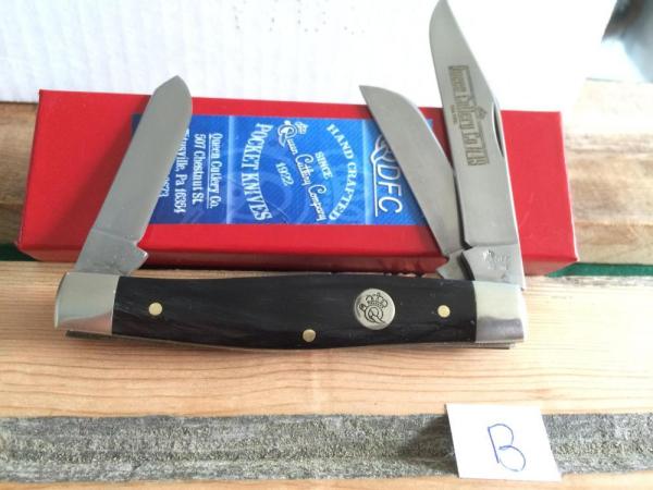 Queen Cutlery - #49 Large Cattle King - Feathered Buffalo Horn Handles -B (NICE) Queen Cutlery - #49 Large Cattle King - Feathered Buffalo Horn Handles -B (NICE)