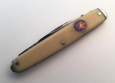 UTICA Cutlery Co. Utica N.Y. waterfall Fraternal Knife UTICA Cutlery Co. Utica N.Y. waterfall Fraternal Knife