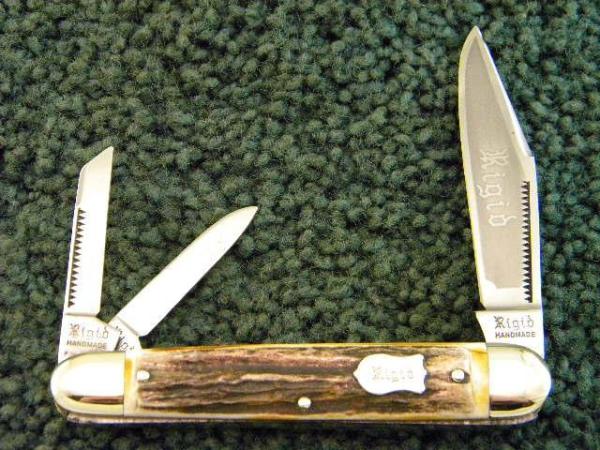 Rigid RG-19 Stag Whittler Knife Solingen Germany Rigid RG-19 Stag Whittler Knife Solingen Germany