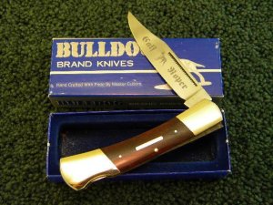 Bulldog 1996 Calf Roper Bone Lockback