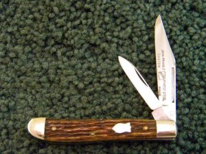 John Primble Belknap HDW & MFG Co. 908 Peachseed Bone Peanut Knife - 1950's